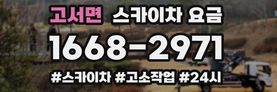 고서면 스카이차 요금