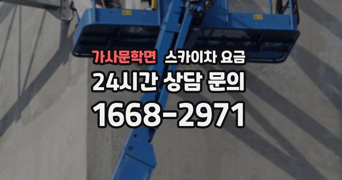 가사문학면 스카이차 요금