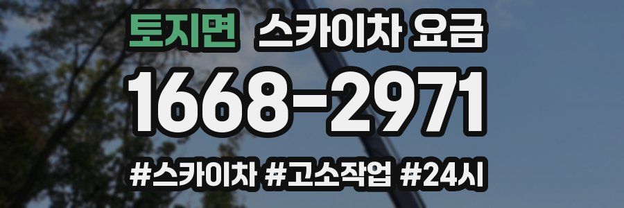 토지면 스카이차 요금