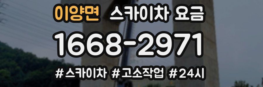 이양면 스카이차 요금