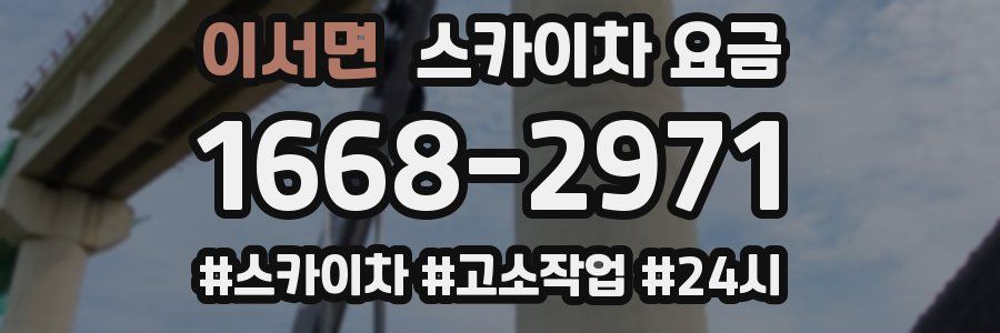 이서면 스카이차 요금