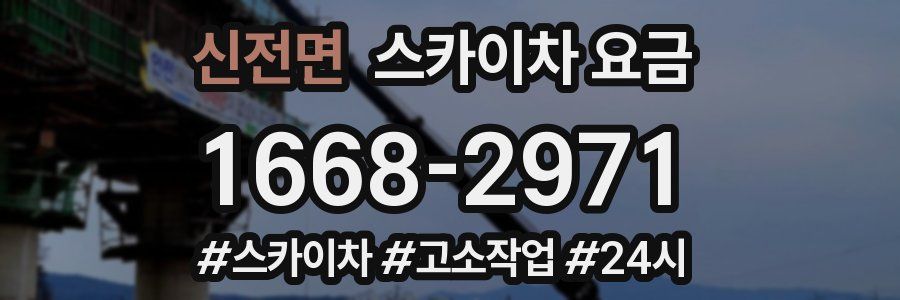 신전면 스카이차 요금