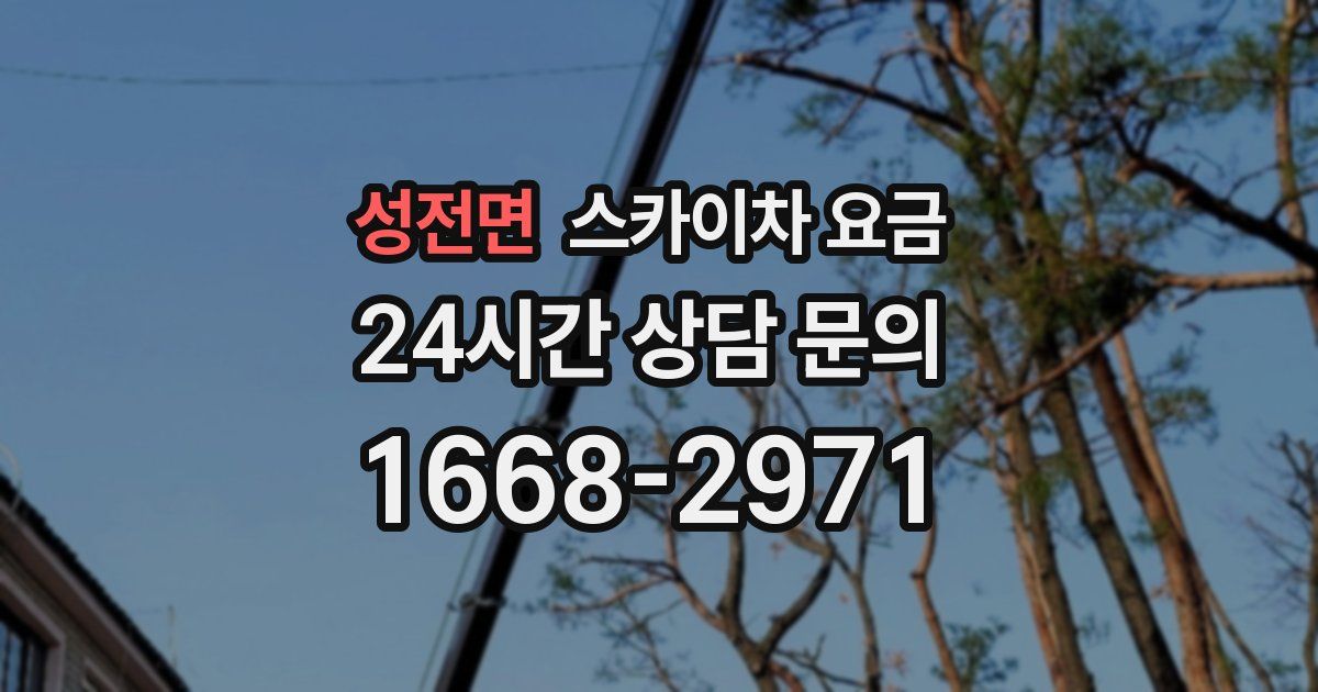 성전면 스카이차 요금