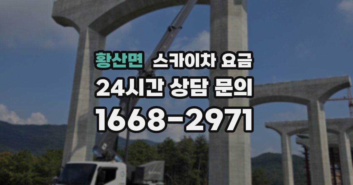 황산면 스카이차 요금