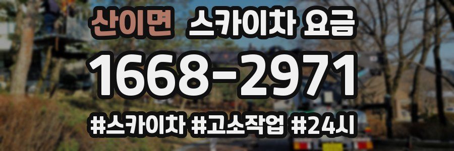 산이면 스카이차 요금