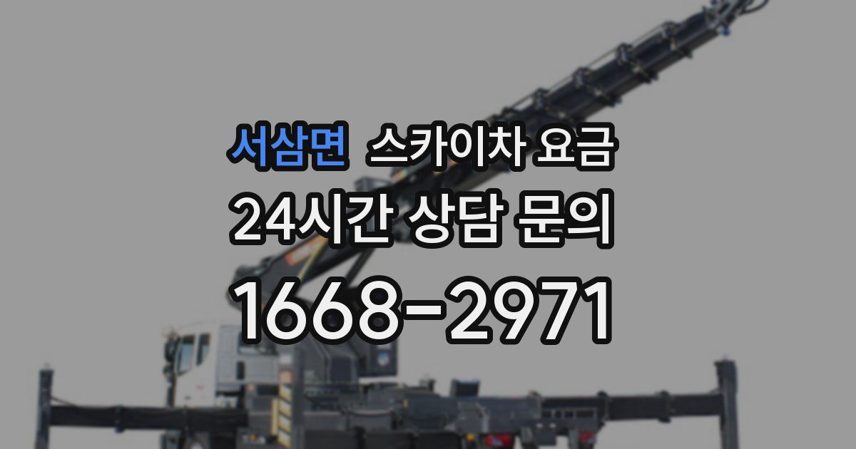 서삼면 스카이차 요금