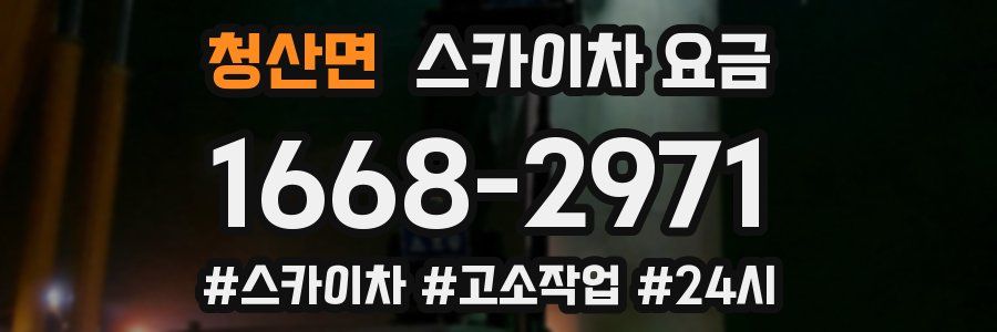 청산면 스카이차 요금