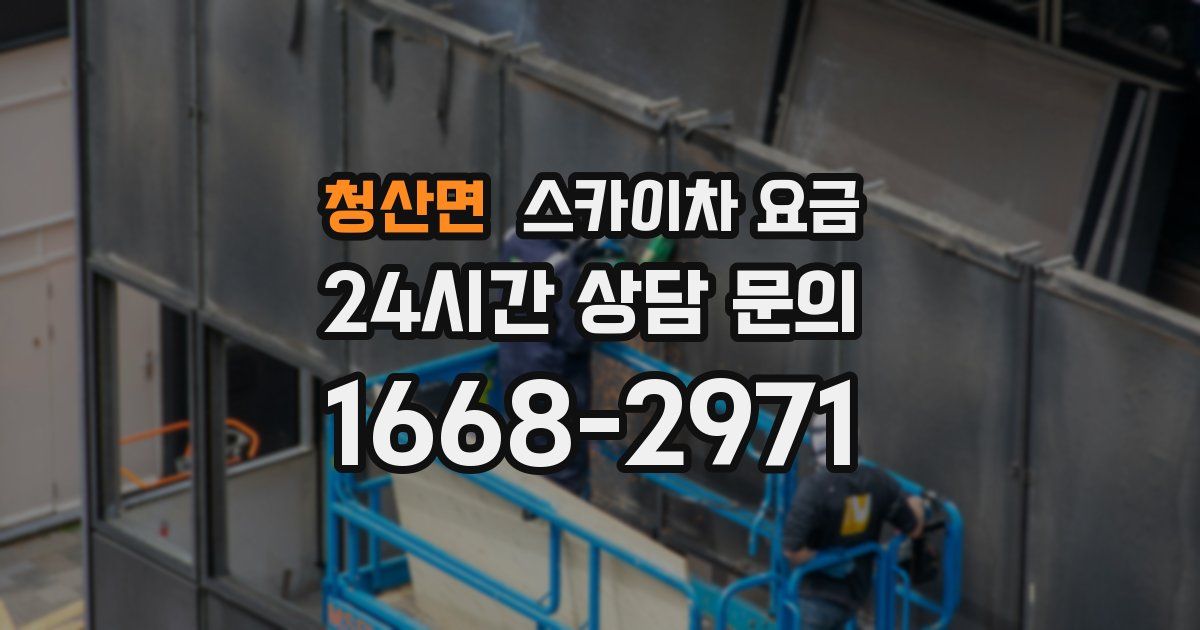 청산면 스카이차 요금