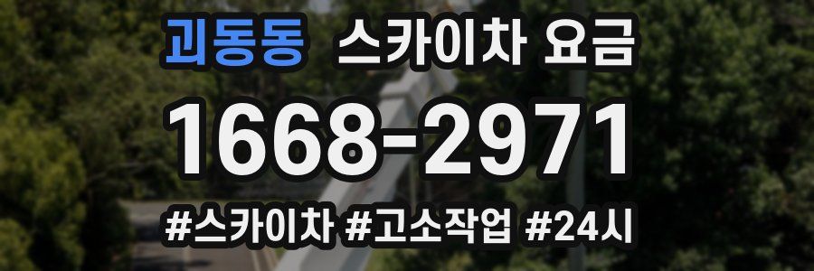괴동동 스카이차 요금