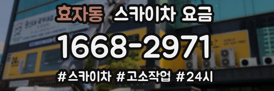 효자동 스카이차 요금