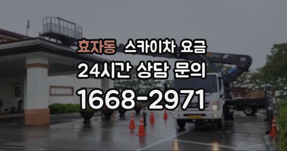 효자동 스카이차 요금
