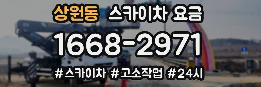 상원동 스카이차 요금