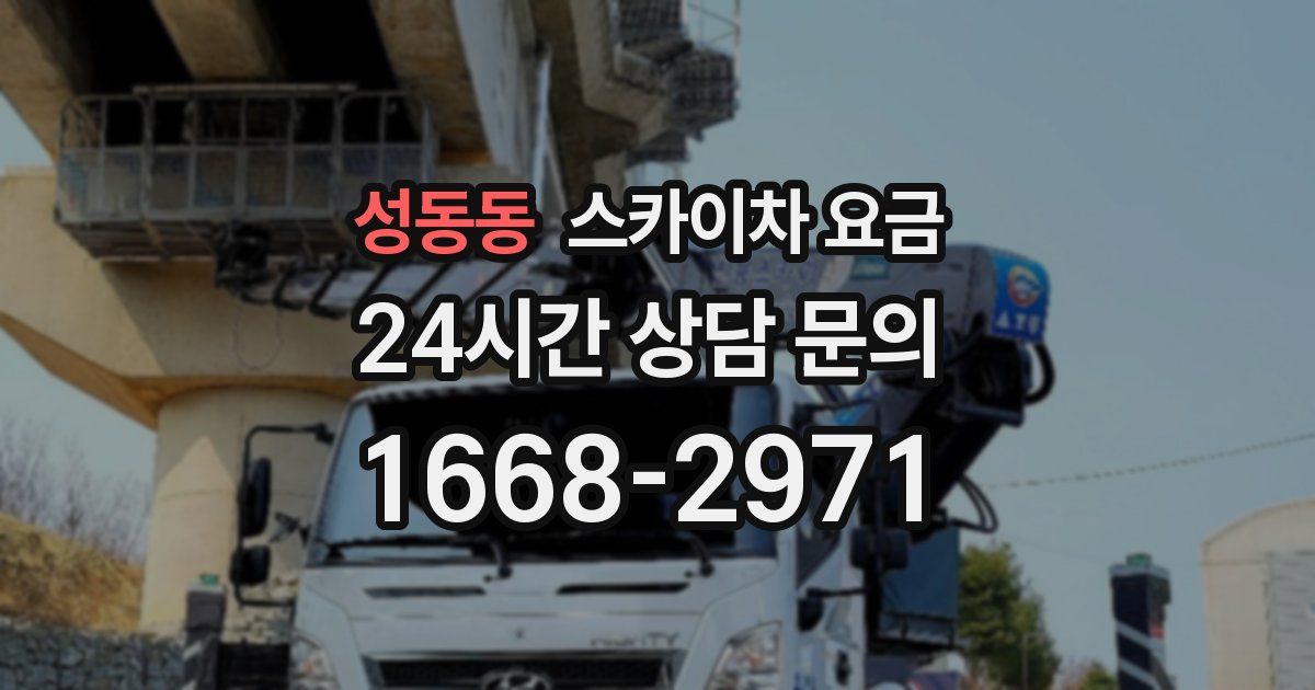 성동동 스카이차 요금
