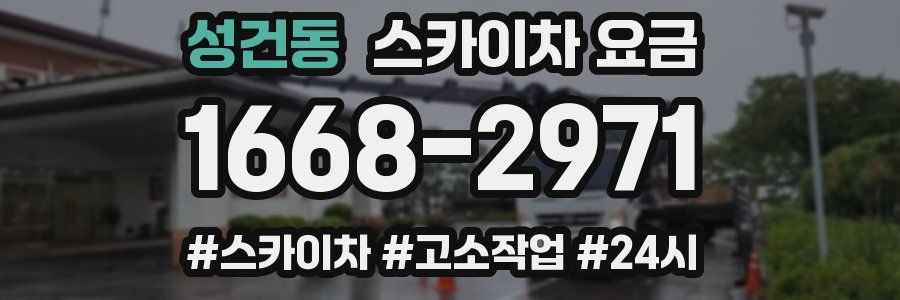 성건동 스카이차 요금