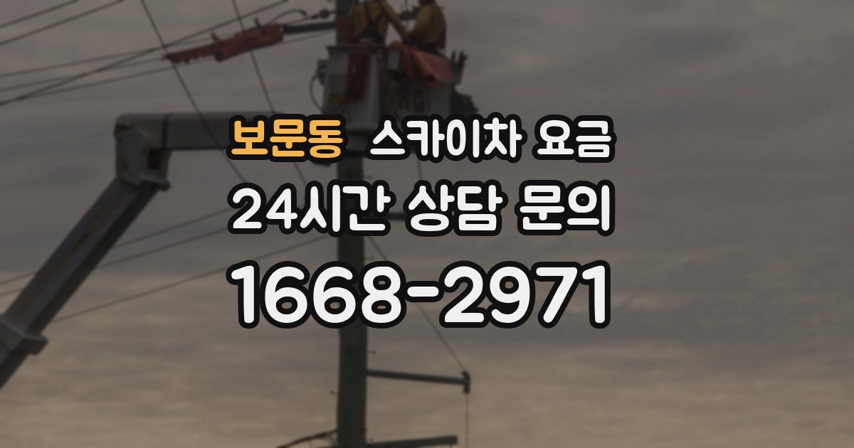 보문동 스카이차 요금
