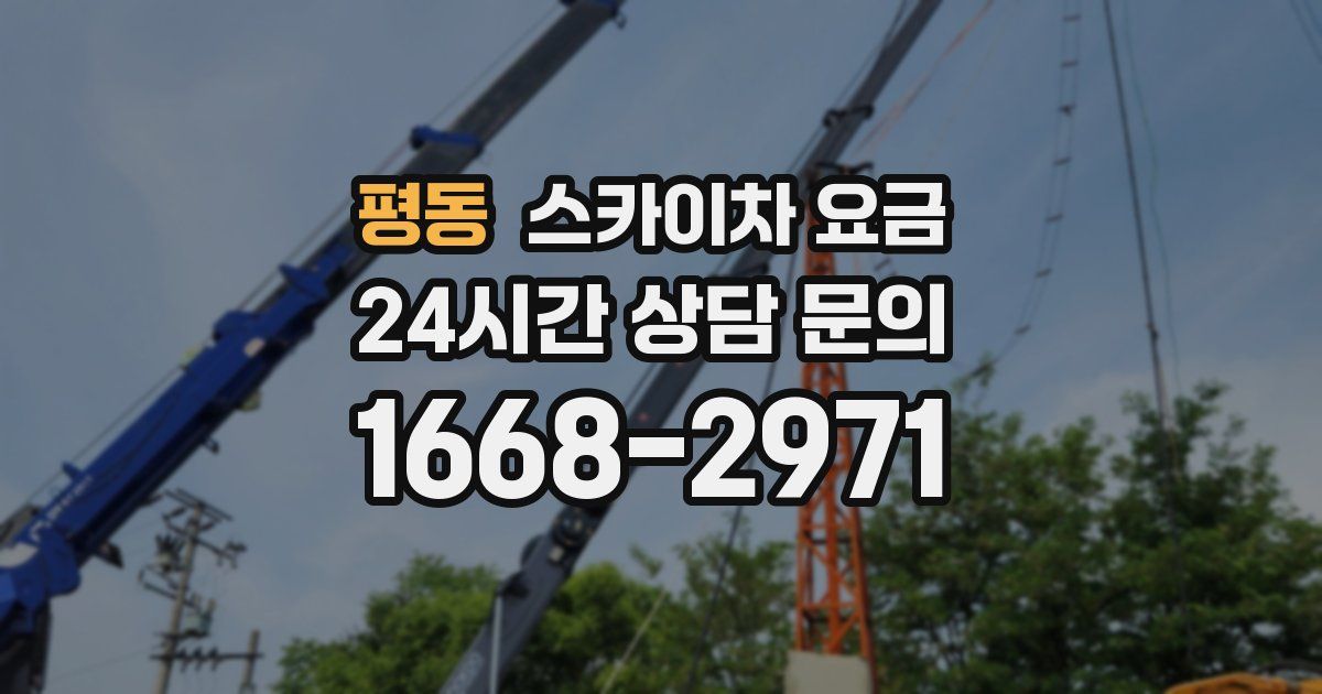 평동 스카이차 요금