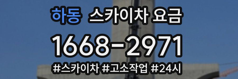 하동 스카이차 요금
