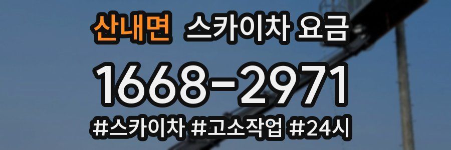 산내면 스카이차 요금