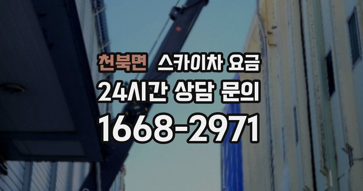 천북면 스카이차 요금