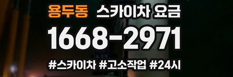 용두동 스카이차 요금
