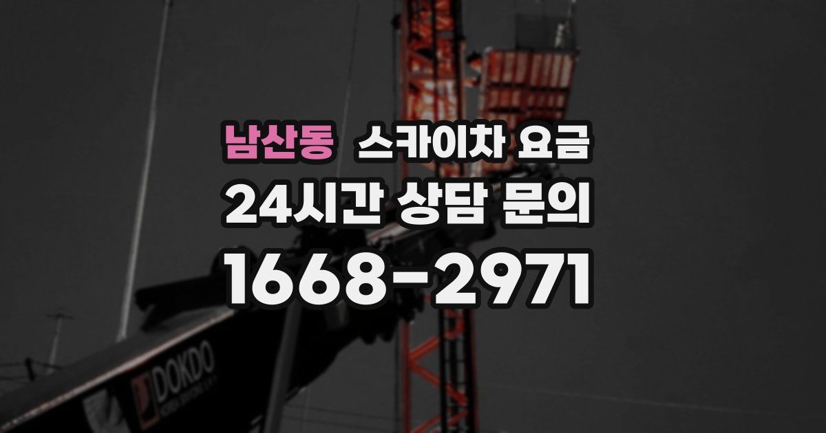 남산동 스카이차 요금