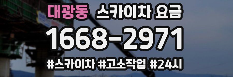 대광동 스카이차 요금