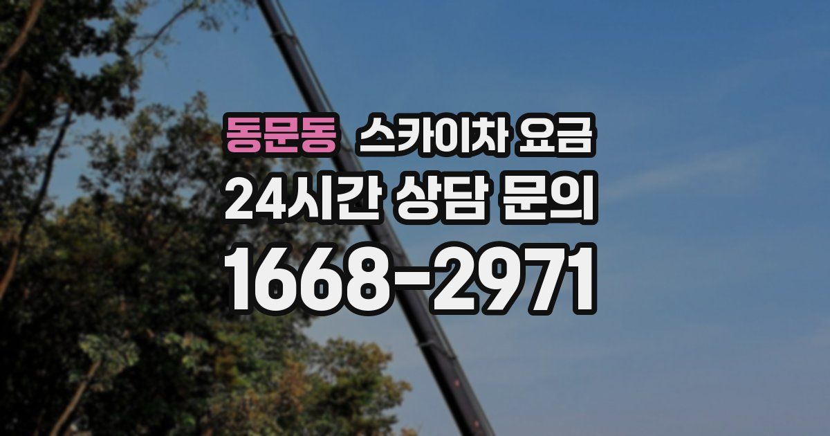 동문동 스카이차 요금