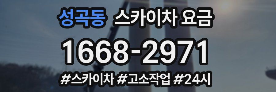 성곡동 스카이차 요금