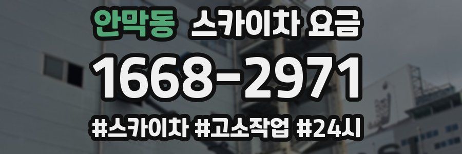 안막동 스카이차 요금
