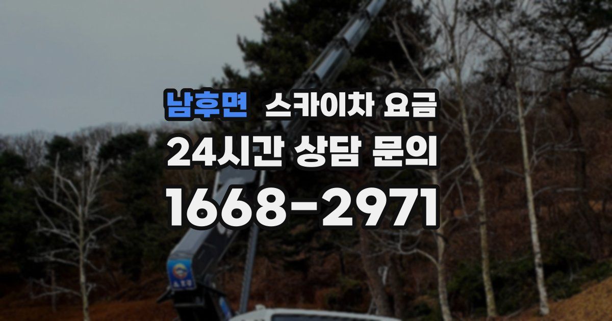 남후면 스카이차 요금
