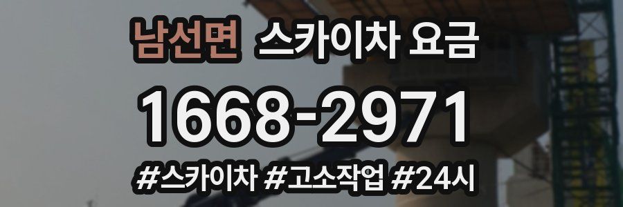 남선면 스카이차 요금