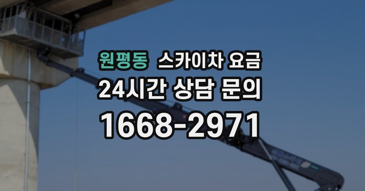 원평동 스카이차 요금