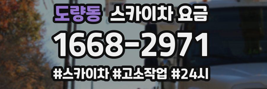 도량동 스카이차 요금