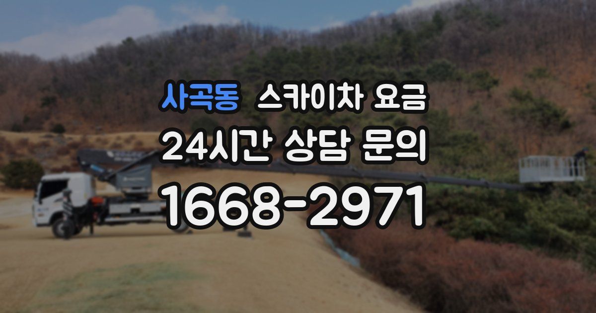 사곡동 스카이차 요금