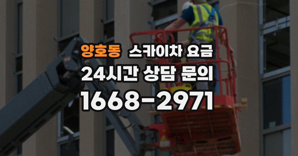 양호동 스카이차 요금