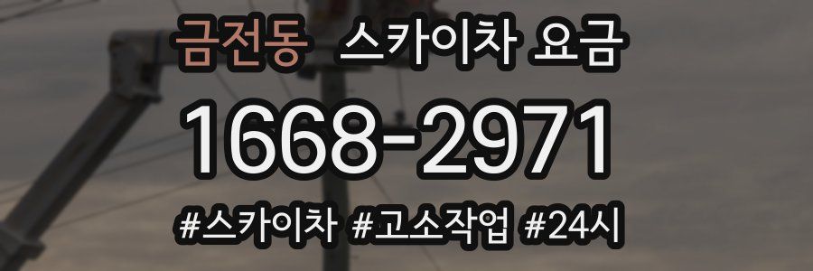 금전동 스카이차 요금