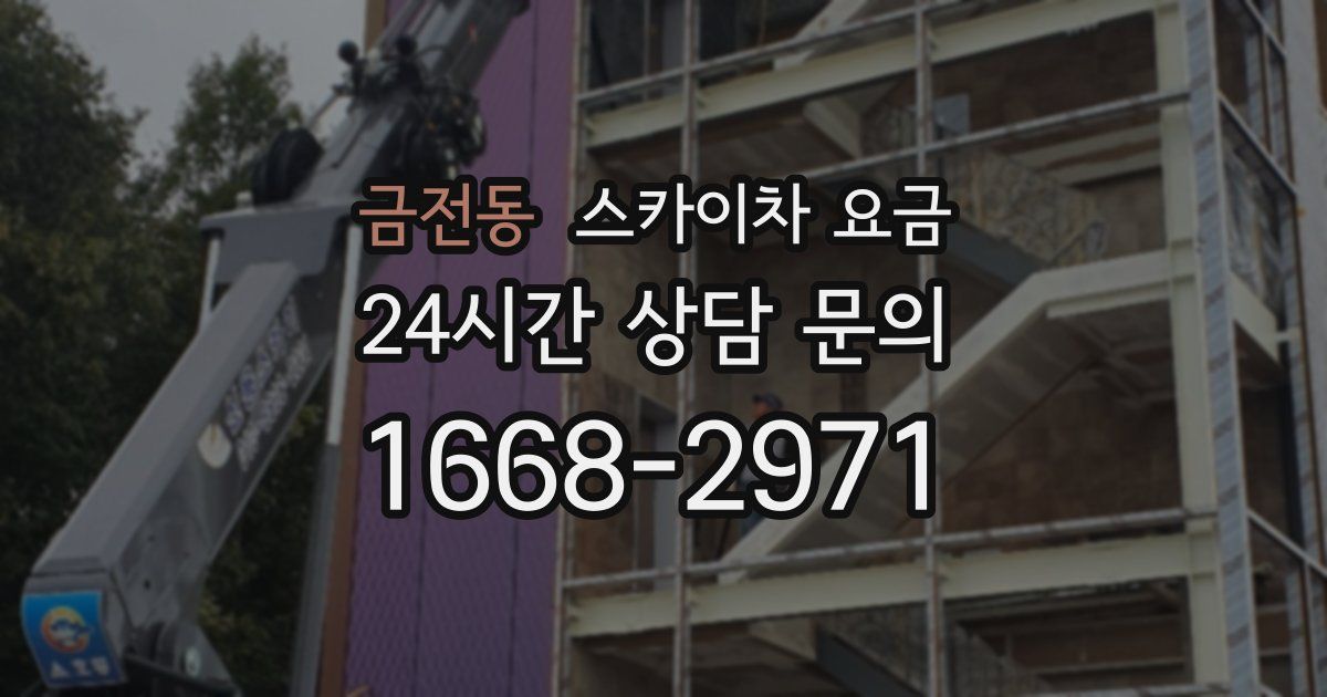 금전동 스카이차 요금
