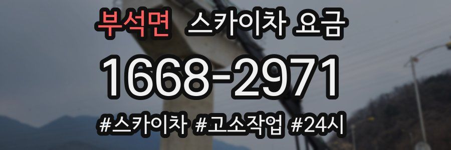 부석면 스카이차 요금