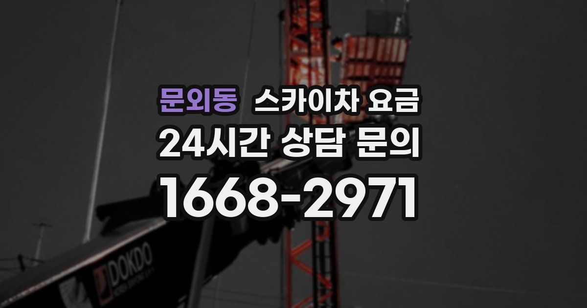 문외동 스카이차 요금