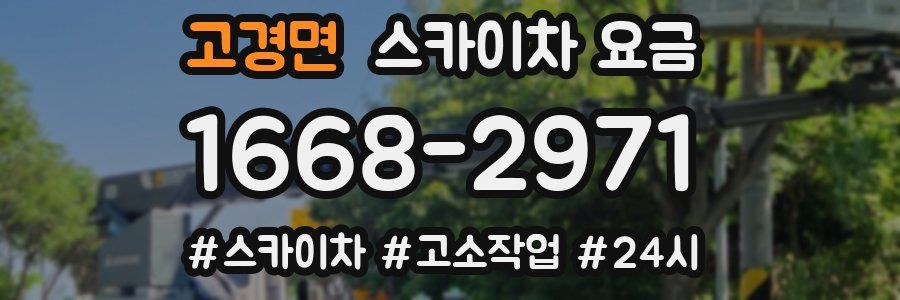 고경면 스카이차 요금