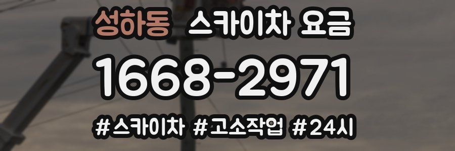 성하동 스카이차 요금