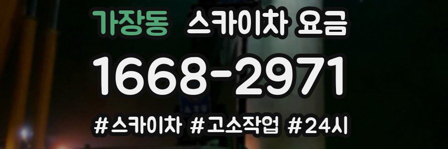가장동 스카이차 요금
