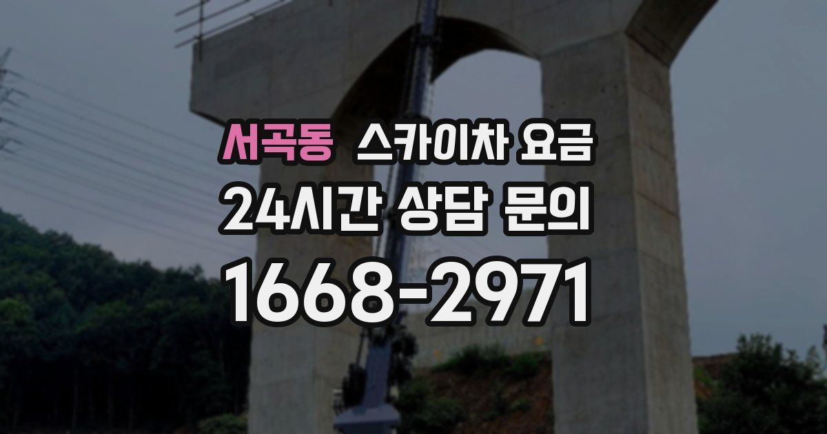 서곡동 스카이차 요금