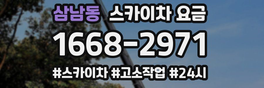 삼남동 스카이차 요금