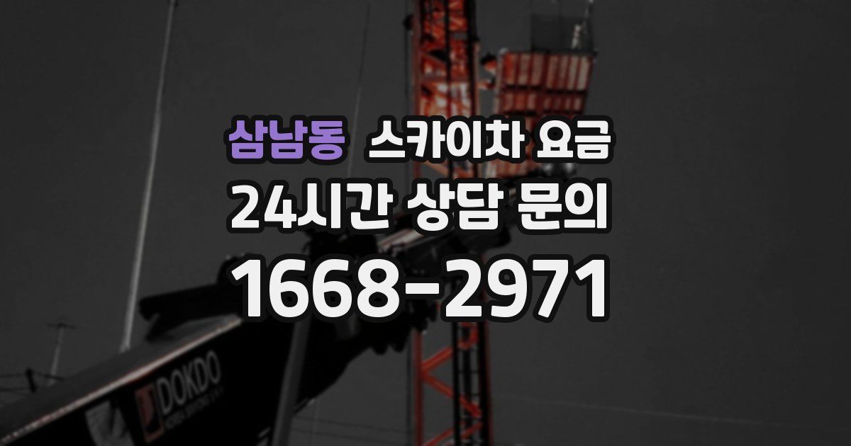 삼남동 스카이차 요금