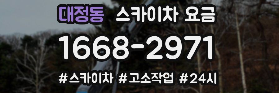 대정동 스카이차 요금