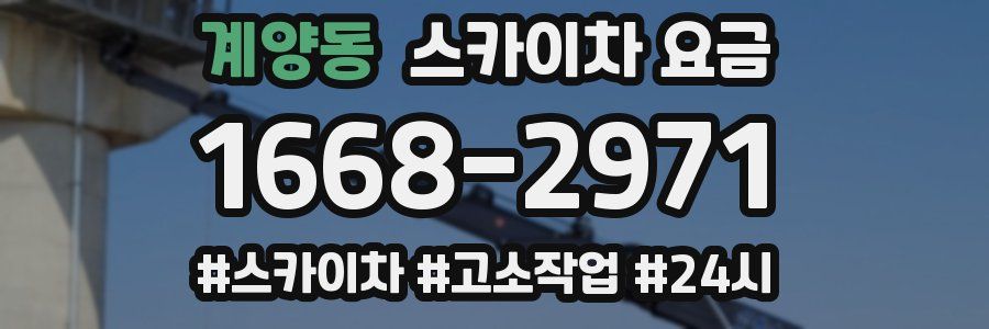 계양동 스카이차 요금