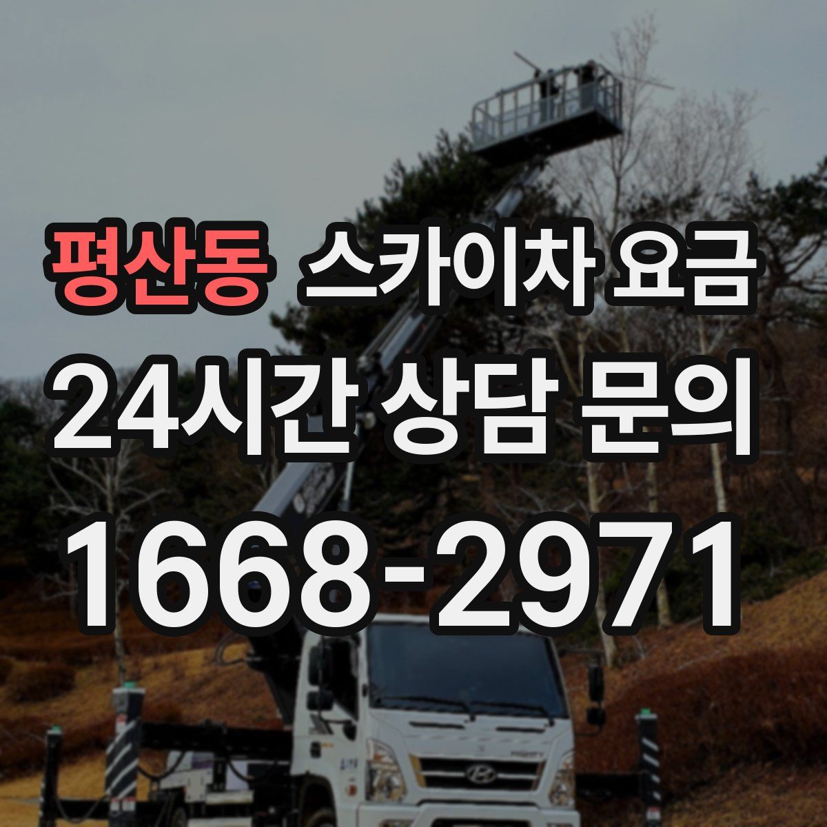 평산동 스카이차 요금