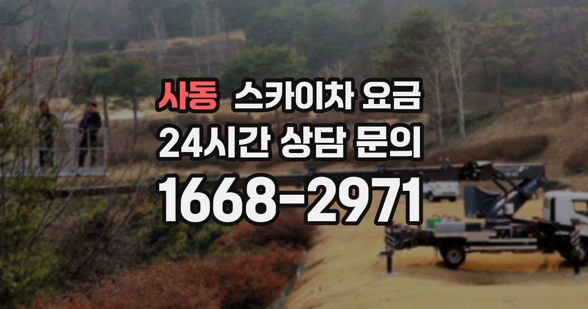 사동 스카이차 요금
