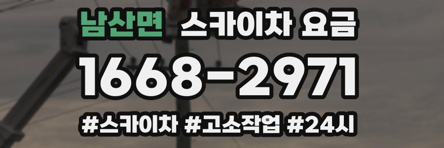 남산면 스카이차 요금
